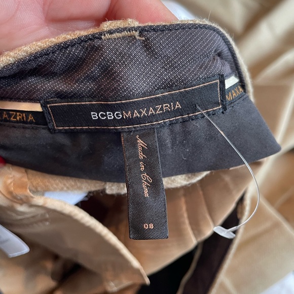 BCBG Maxazria Tan Wool Pants Size 8 - Picture 3 of 4